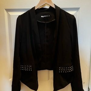 Black studded blazer